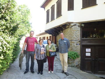 Gülru Necipoğlu in Bulgaria with art historian and historian  colleagues, Veliko Turnovo Sarafina-Haus Bulgaria. June 2015